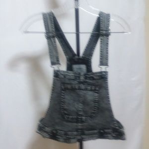 Forever 21 Denim Overall Jean CropTop Only - BlacK